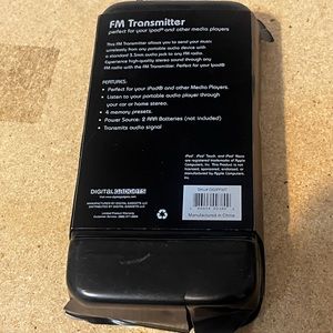 FM Transmitter New. For ipod. Never used